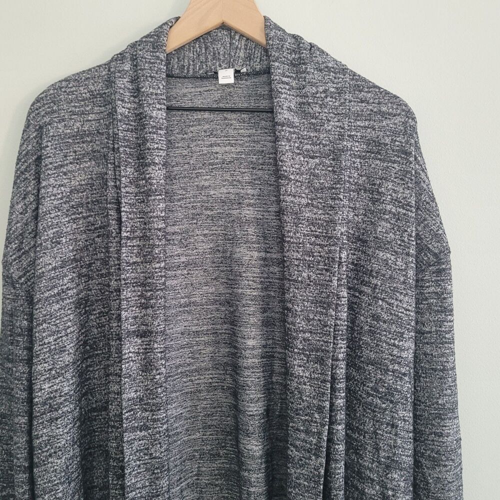 Daily Ritual Anthropologie Cardigan Gray Marled Open Front Womens  XL
